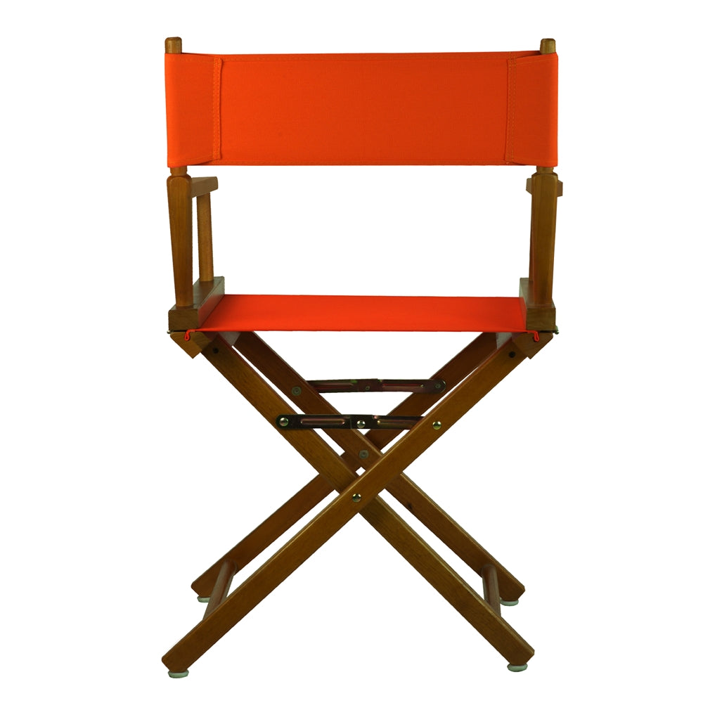 18'' Director's Chair Honey Oak Frame-Orange Canvas - Casual Home