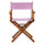 18'' Director's Chair Honey Oak Frame-Pink Canvas - Casual Home
