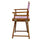 18'' Director's Chair Honey Oak Frame-Pink Canvas - Casual Home