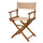 18'' Director's Chair Honey Oak Frame-Tan Canvas - Casual Home
