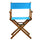 18'' Director's Chair Honey Oak Frame-Turquoise Canvas - Casual Home