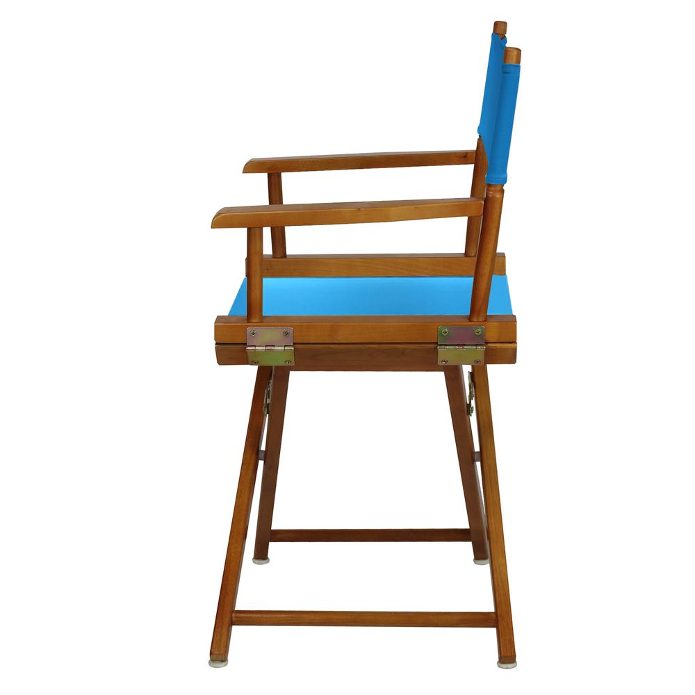 18'' Director's Chair Honey Oak Frame-Turquoise Canvas - Casual Home