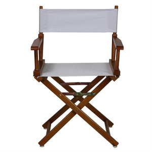 18'' Director's Chair Honey Oak Frame-White Canvas - Casual Home