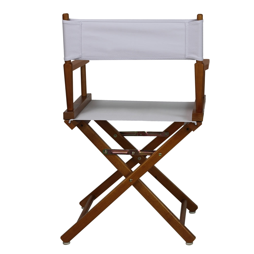 18'' Director's Chair Honey Oak Frame-White Canvas - Casual Home