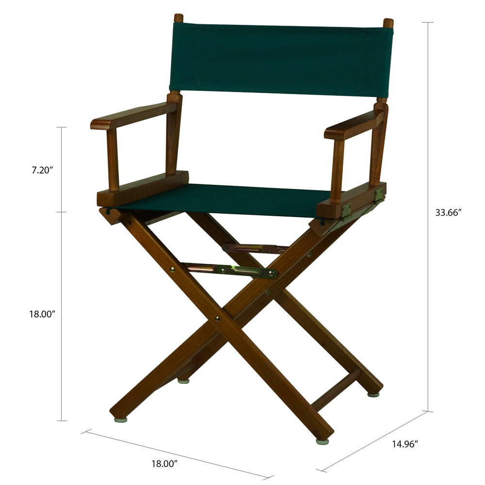 18'' Director's Chair Honey Oak Frame-Hunter Green Canvas - Casual Home