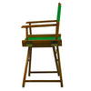18'' Director's Chair Honey Oak Frame-Green Canvas - Casual Home