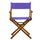 18'' Director's Chair Honey Oak Frame-Purple Canvas - Casual Home
