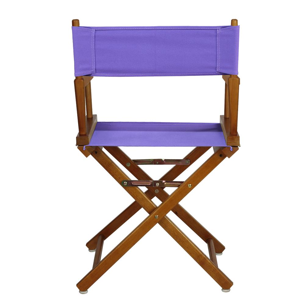 18'' Director's Chair Honey Oak Frame-Purple Canvas - Casual Home
