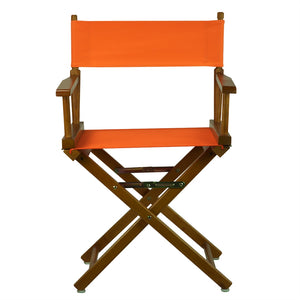 18'' Director's Chair Honey Oak Frame-Tangerine Canvas - Casual Home