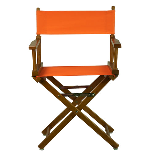 18'' Director's Chair Honey Oak Frame-Tangerine Canvas - Casual Home