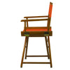 18'' Director's Chair Honey Oak Frame-Tangerine Canvas - Casual Home