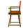 18'' Director's Chair Honey Oak Frame-Tangerine Canvas - Casual Home