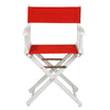 18'' Director's Chair White Frame-Red Canvas - Casual Home