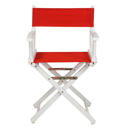 18'' Director's Chair White Frame-Red Canvas - Casual Home