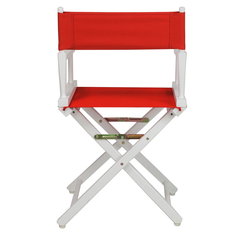 18'' Director's Chair White Frame-Red Canvas - Casual Home