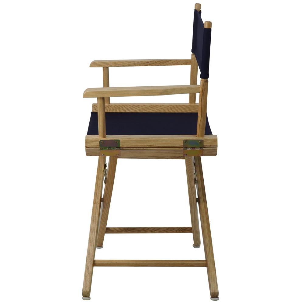 American Trails Extra-Wide Premium 18''  Directors Chair Natural Frame W/Navy Color Cover