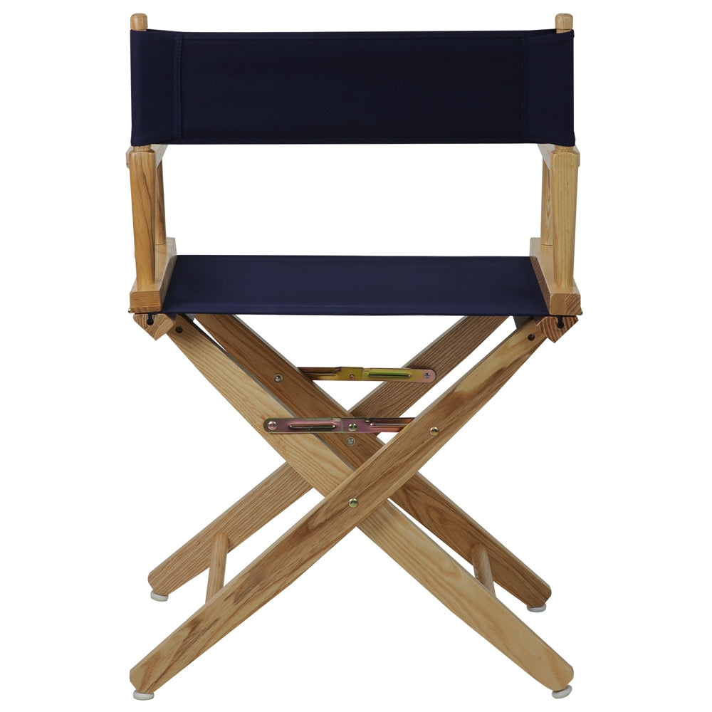 American Trails Extra-Wide Premium 18''  Directors Chair Natural Frame W/Navy Color Cover