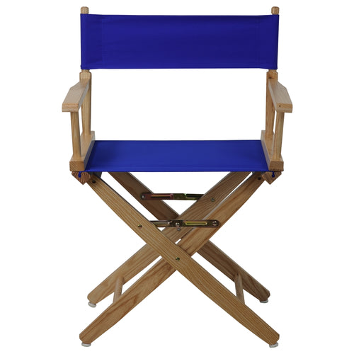 American Trails Extra-Wide Premium 18''  Directors Chair Natural Frame W/Royal Blue Color Cover