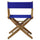 American Trails Extra-Wide Premium 18''  Directors Chair Natural Frame W/Royal Blue Color Cover