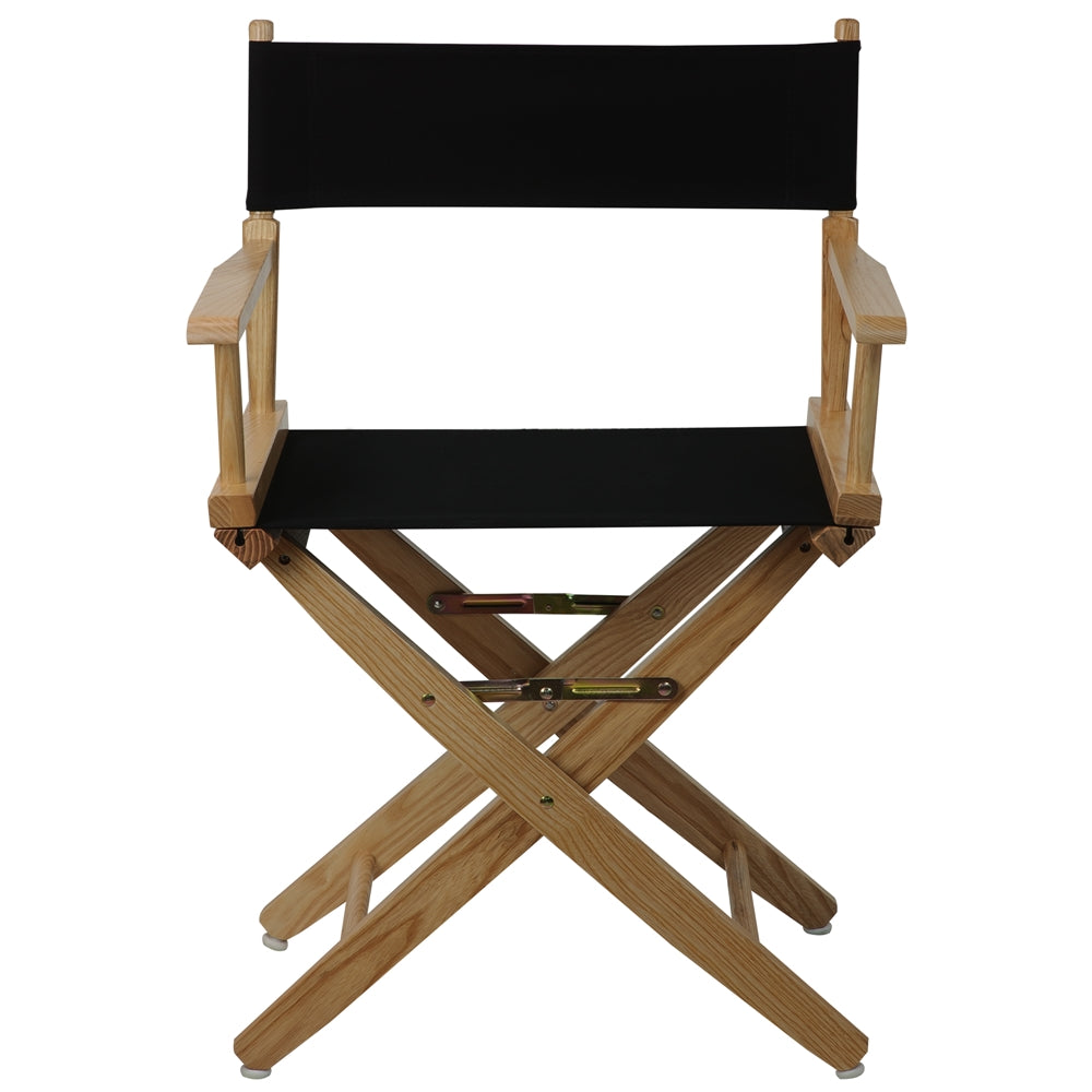 American Trails Extra-Wide Premium 18''  Directors Chair Natural Frame W/Black Color Cover