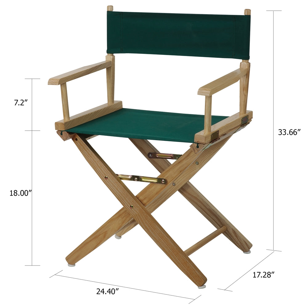 American Trails Extra-Wide Premium 18''  Directors Chair Natural Frame W/Hunter Green Color Cover
