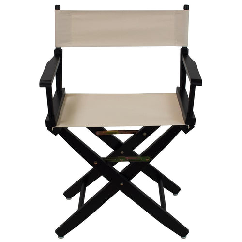 American Trails Extra-Wide Premium 18''  Directors Chair Black Frame W/Natural Color Cover