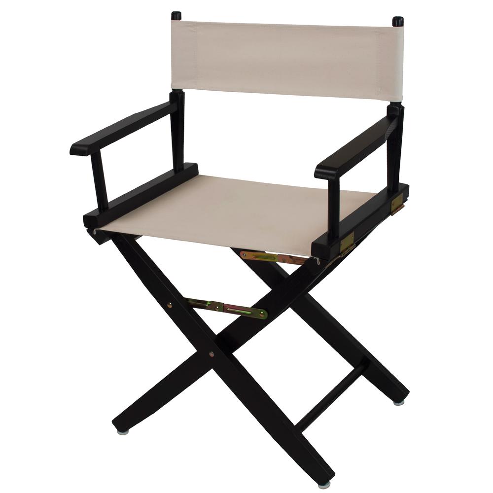 American Trails Extra-Wide Premium 18''  Directors Chair Black Frame W/Natural Color Cover