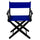 American Trails Extra-Wide Premium 18''  Directors Chair Black Frame W/Royal Blue Color Cover