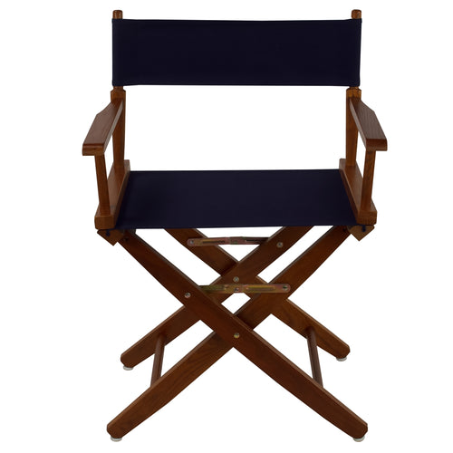 American Trails Extra-Wide Premium 18''  Directors Chair Mission Oak Frame W/Navy Color Cover