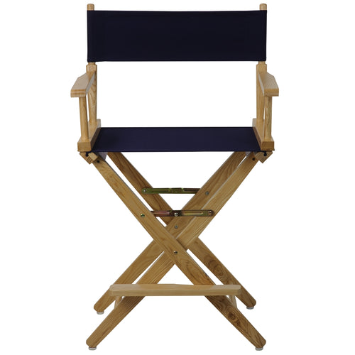 American Trails Extra-Wide Premium 24''  Directors Chair Natural Frame W/Navy Color Cover