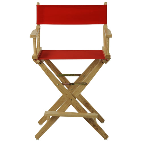American Trails Extra-Wide Premium 24''  Directors Chair Natural Frame W/Red Color Cover