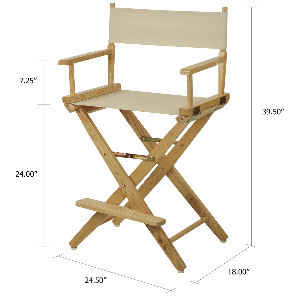 American Trails Extra-Wide Premium 24''  Directors Chair Natural Frame W/Natural Color Cover