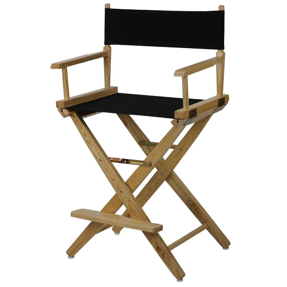 American Trails Extra-Wide Premium 24''  Directors Chair Natural Frame W/Black Color Cover