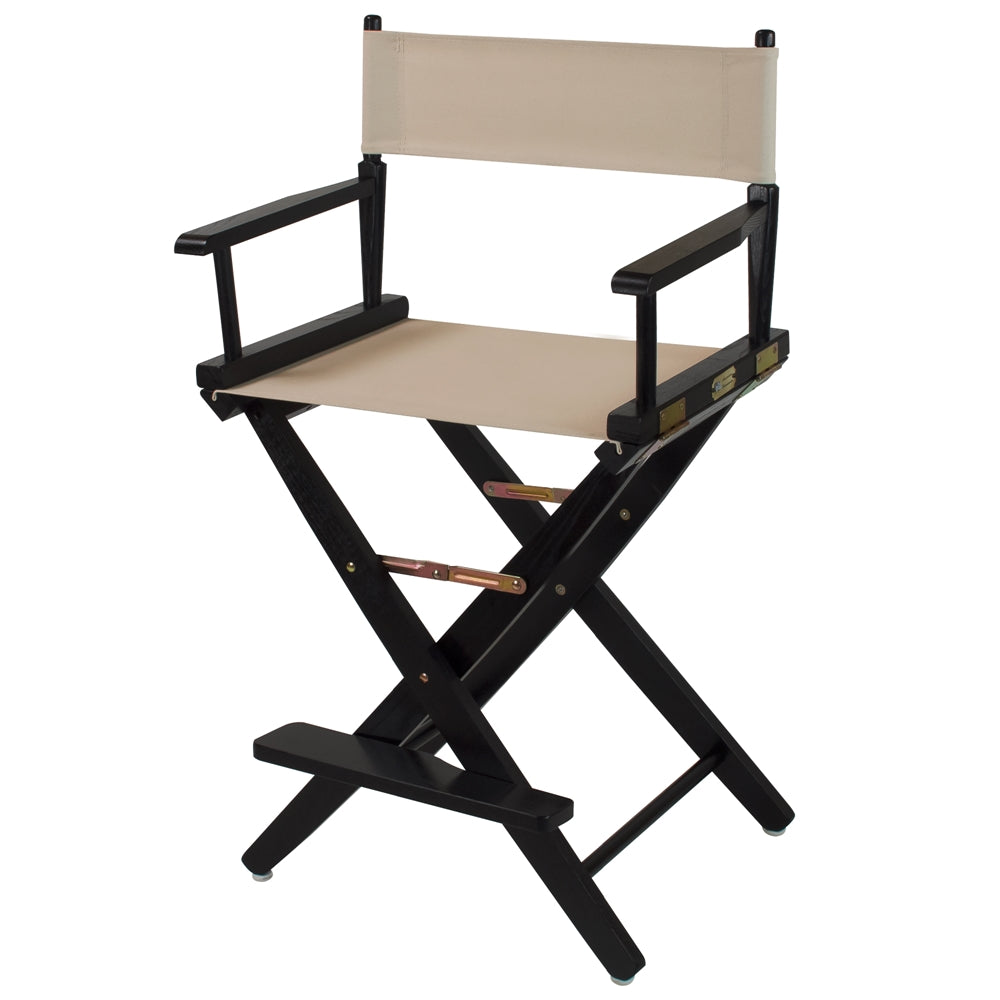 American Trails Extra-Wide Premium 24''  Directors Chair Black Frame W/Natural Color Cover
