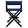 American Trails Extra-Wide Premium 24''  Directors Chair Black Frame W/Royal Blue Color Cover