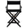 American Trails Extra-Wide Premium 24''  Directors Chair Black Frame W/Black Color Cover