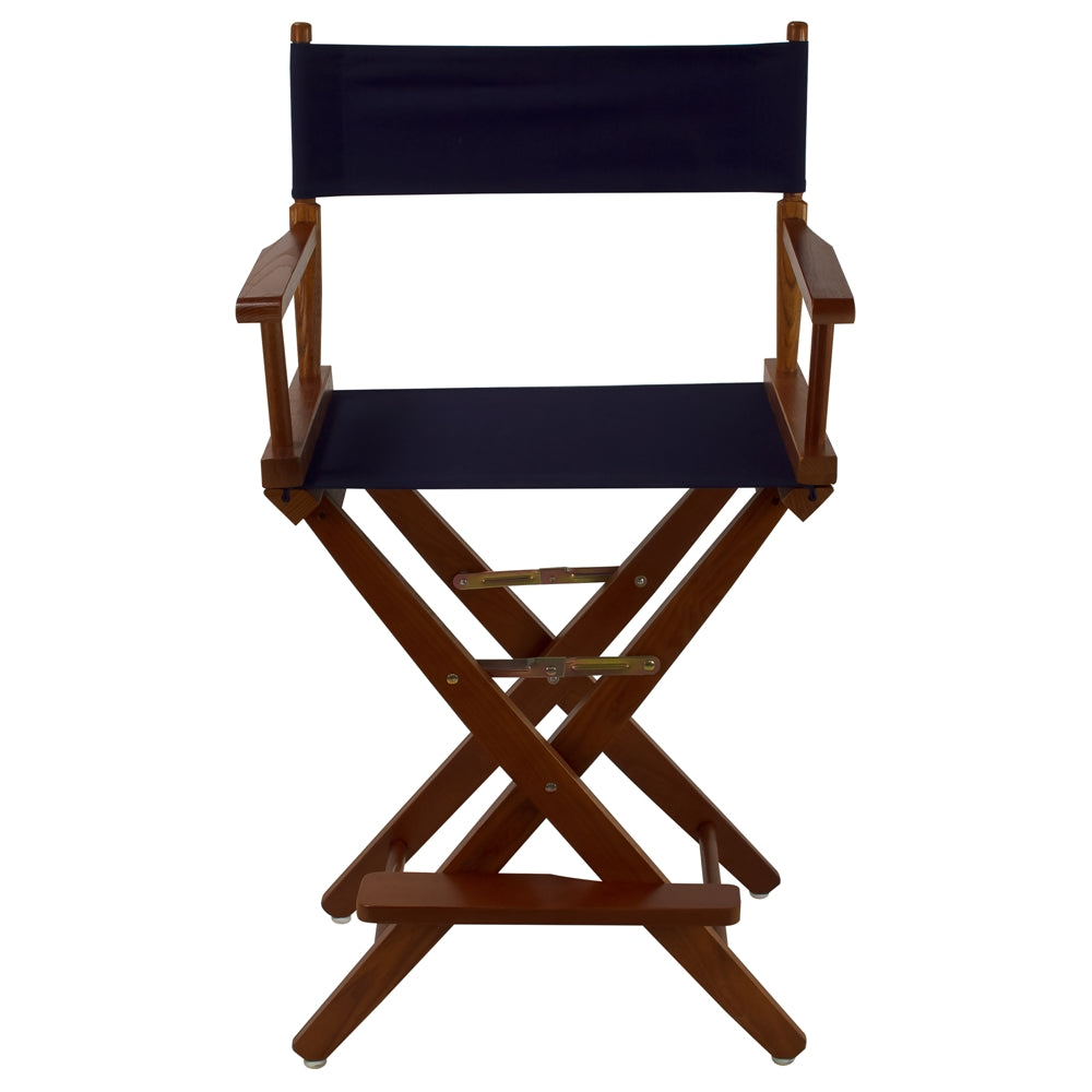 American Trails Extra-Wide Premium 24''  Directors Chair Mission Oak Frame W/Navy Color Cover