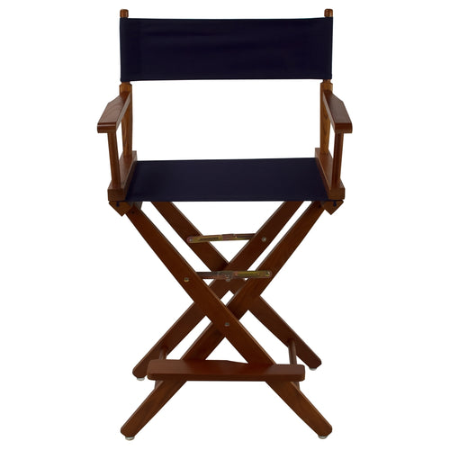 American Trails Extra-Wide Premium 24''  Directors Chair Mission Oak Frame W/Navy Color Cover