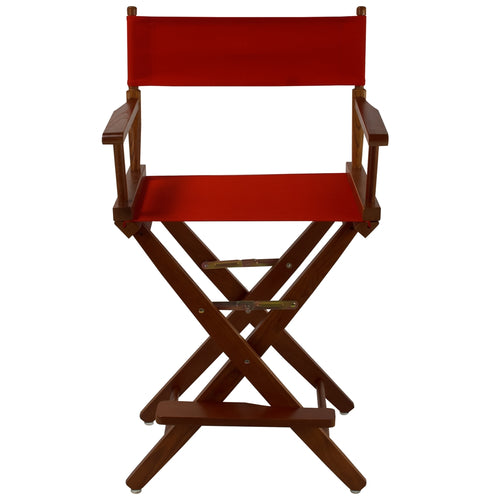 American Trails Extra-Wide Premium 24''  Directors Chair Mission Oak Frame W/Red Color Cover