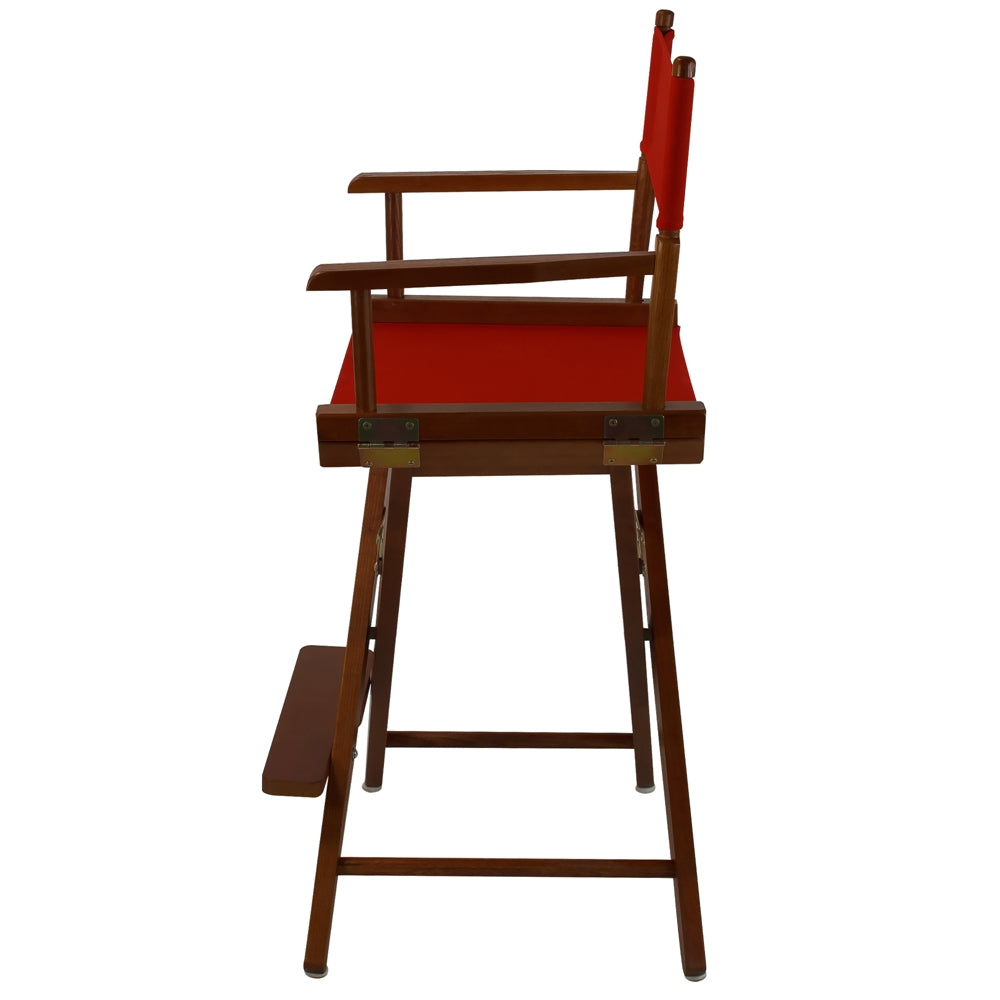 American Trails Extra-Wide Premium 24''  Directors Chair Mission Oak Frame W/Red Color Cover
