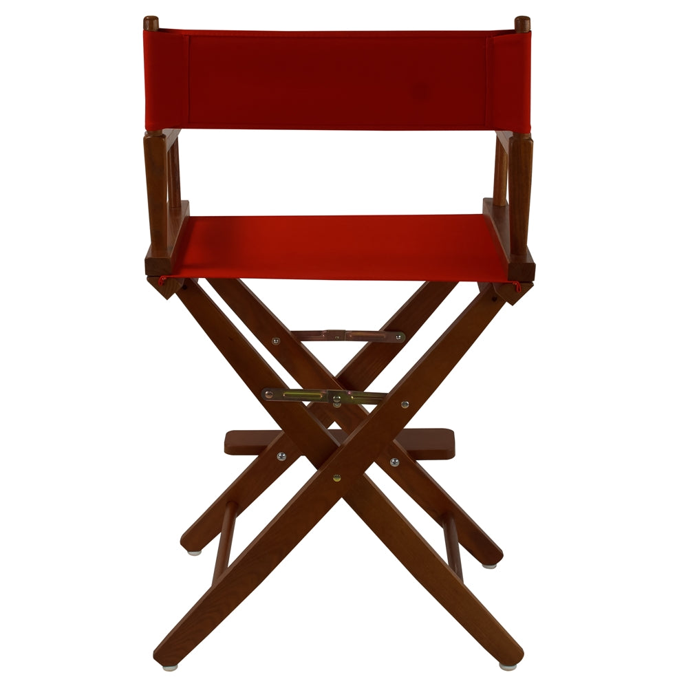 American Trails Extra-Wide Premium 24''  Directors Chair Mission Oak Frame W/Red Color Cover