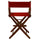 American Trails Extra-Wide Premium 24''  Directors Chair Mission Oak Frame W/Red Color Cover