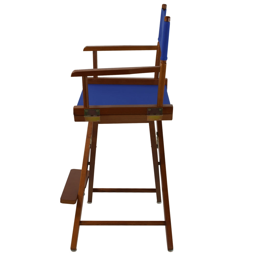 American Trails Extra-Wide Premium 24''  Directors Chair Mission Oak Frame W/Royal Blue Color Cover