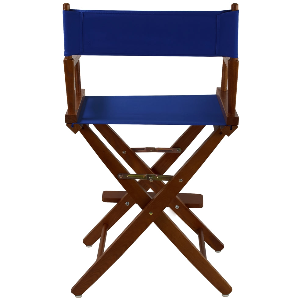 American Trails Extra-Wide Premium 24''  Directors Chair Mission Oak Frame W/Royal Blue Color Cover
