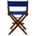 American Trails Extra-Wide Premium 24''  Directors Chair Mission Oak Frame W/Royal Blue Color Cover