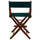 American Trails Extra-Wide Premium 24''  Directors Chair Mission Oak Frame W/Hunter Green Color Cover