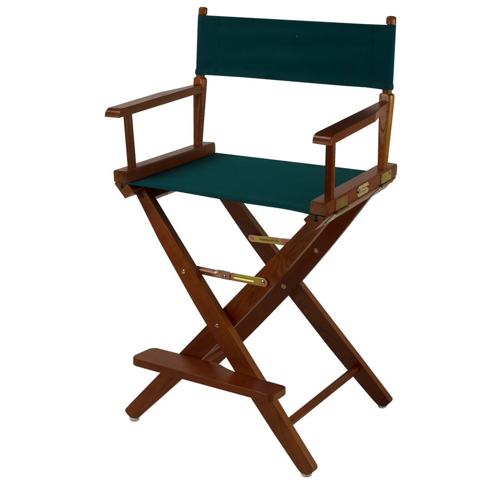 American Trails Extra-Wide Premium 24''  Directors Chair Mission Oak Frame W/Hunter Green Color Cover
