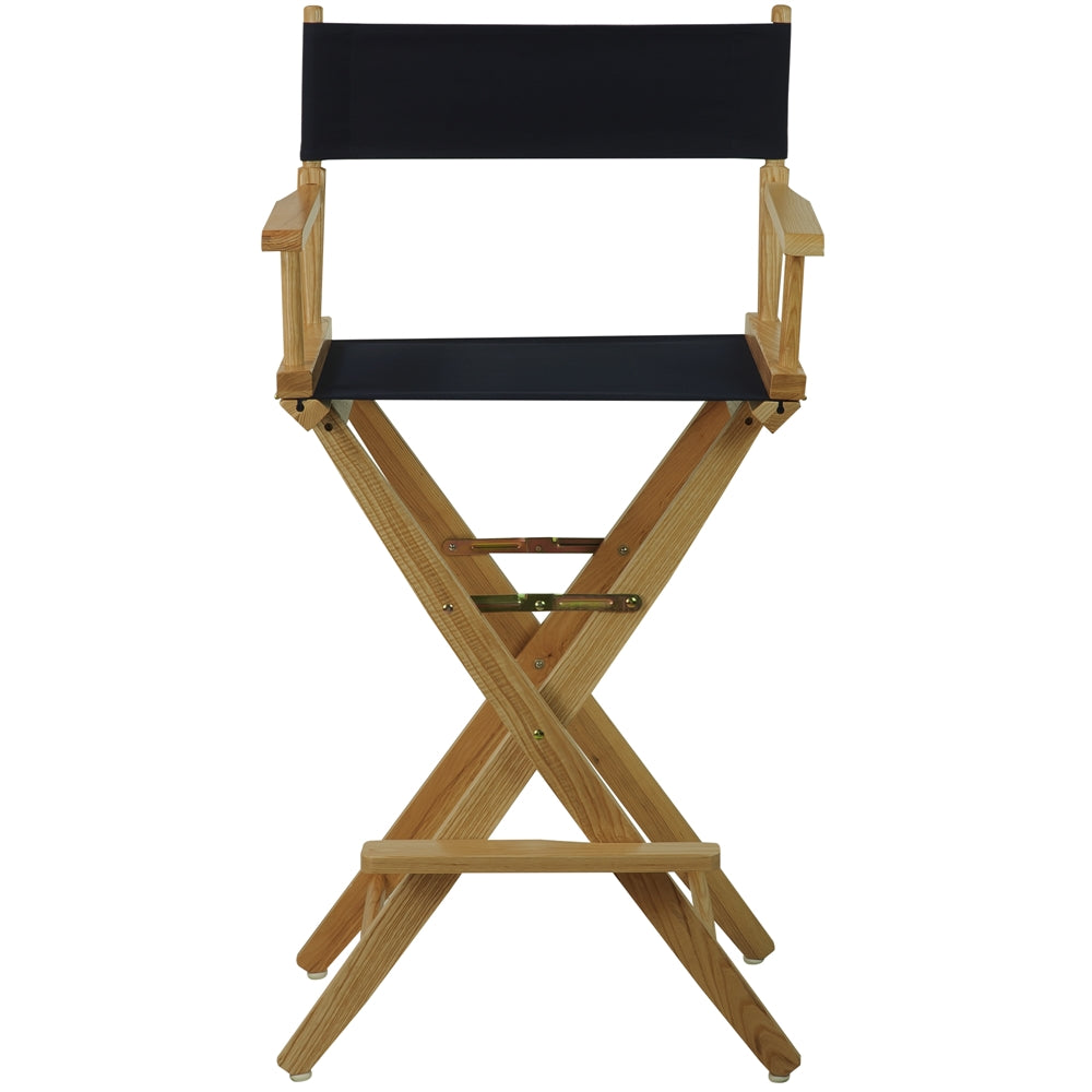 American Trails Extra-Wide Premium 30''  Directors Chair Natural Frame W/Navy Color Cover