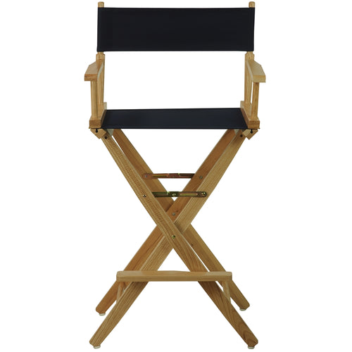 American Trails Extra-Wide Premium 30''  Directors Chair Natural Frame W/Navy Color Cover