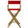 American Trails Extra-Wide Premium 30''  Directors Chair Natural Frame W/Red Color Cover